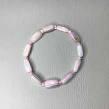 Load image into Gallery viewer, Bracelets | Natural Shell | Light Pink Natural Shell | Oval | Oblong | Handmade | Beaded Bracelets