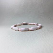 Load image into Gallery viewer, Bracelets | Natural Shell | Light Pink Natural Shell | Oval | Oblong | Handmade | Beaded Bracelets