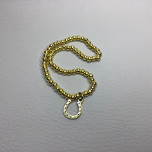 Load image into Gallery viewer, Bracelets | Metal | Gold | Round Brass Beads | Charm | Horseshoe | Handmade | Beaded Bracelets
