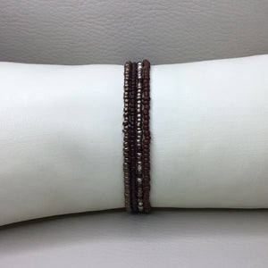 Bracelets | Seed Bead Stacks | Glass Seed Bead Bracelets | Brown | Copper | Handmade | Beaded Bracelets