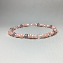 Load image into Gallery viewer, Bracelets | By Color | Blush, Tangerine and White Beaded Bracelet | glass seed bead | translucent | Handmade | Beaded Bracelets