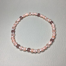 Load image into Gallery viewer, Bracelets | By Color | Blush, Tangerine and White Beaded Bracelet | glass seed bead | translucent | Handmade | Beaded Bracelets