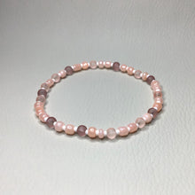 Load image into Gallery viewer, Bracelets | By Color | Blush, Tangerine and White Beaded Bracelet | glass seed bead | translucent | Handmade | Beaded Bracelets