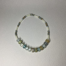 Load image into Gallery viewer, Bracelets | Natural Stone | Heishi Flower Amazonite | Glass Beads | Blue | Green | Seafoam | Orange | Copper | Cream | Handmade | Beaded