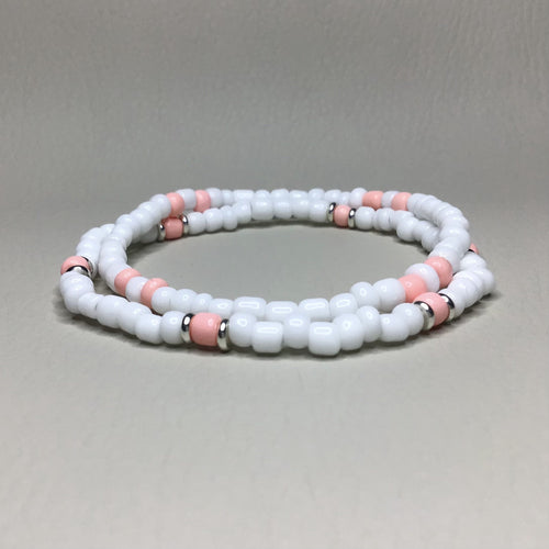 Bracelets | Natural Stone | Matte White Howlite Beaded Bracelets | Handmade | Beaded Bracelets