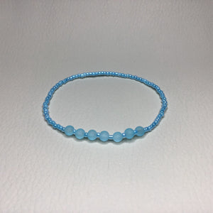 Bracelets | By Color | Blue Glass and Acrylic Beaded Bracelet | Handmade | Beaded Bracelets
