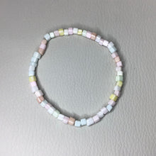 Load image into Gallery viewer, Bracelets | By Color | Pastel Glass Beaded Bracelet | glass seed bead | ice cream colors | square | Handmade | Beaded Bracelets