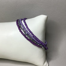 Load image into Gallery viewer, Bracelets | Seed Bead Stacks | Glass Seed Bead Bracelets | Purple | Lilac | Lavender | Handmade | Beaded Bracelets