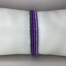 Load image into Gallery viewer, Bracelets | Seed Bead Stacks | Glass Seed Bead Bracelets | Purple | Lilac | Lavender | Handmade | Beaded Bracelets