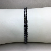 Load image into Gallery viewer, Bracelets | Seed Bead Stacks | Glass Seed Bead Bracelets | Black | Grey | Handmade | Beaded Bracelets