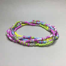 Load image into Gallery viewer, Bracelets | Seed Bead Stacks | Glass Seed Bead Bracelets | Pink | Blue | Yellow | Green | Handmade | Beaded Bracelets
