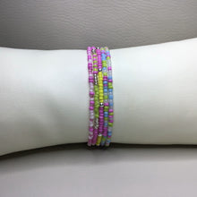 Load image into Gallery viewer, Bracelets | Seed Bead Stacks | Glass Seed Bead Bracelets | Pink | Blue | Yellow | Green | Handmade | Beaded Bracelets