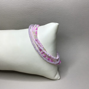 Bracelets | Seed Bead Stacks | Glass Seed Bead Bracelets | Pink | Handmade | Beaded Bracelets