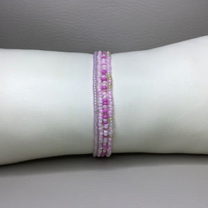 Bracelets | Seed Bead Stacks | Glass Seed Bead Bracelets | Pink | Handmade | Beaded Bracelets