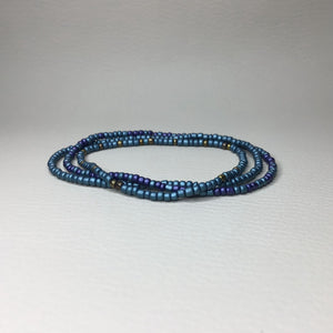Bracelets | Seed Bead Stacks | Glass Seed Bead Bracelets | Blue | Teal | Handmade | Beaded Bracelets